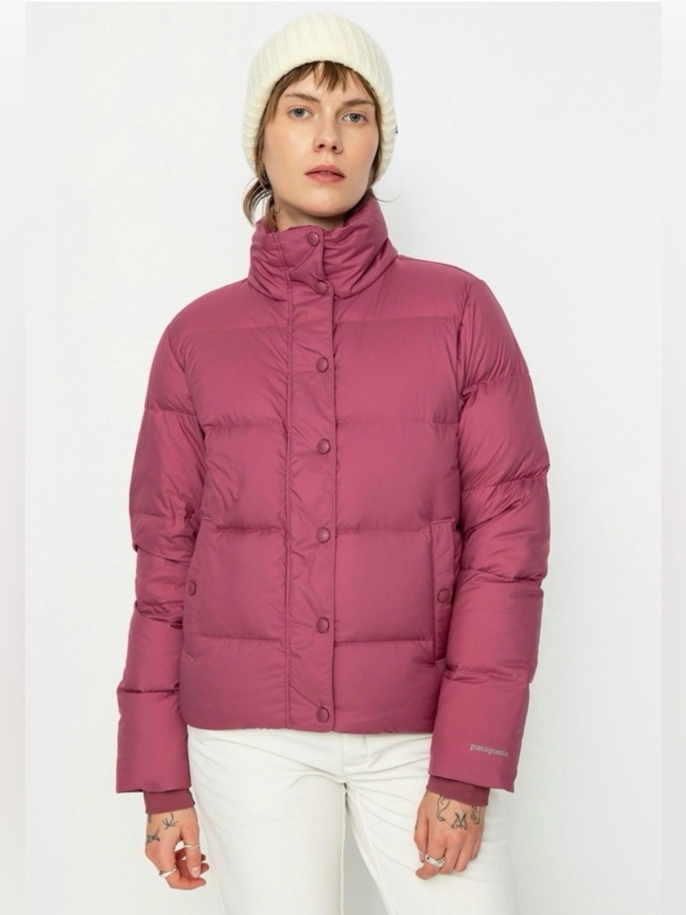 Patagonia Women's Silent Down Jacket STY27935 Misty Mauve / Rose - Size XL EUC
